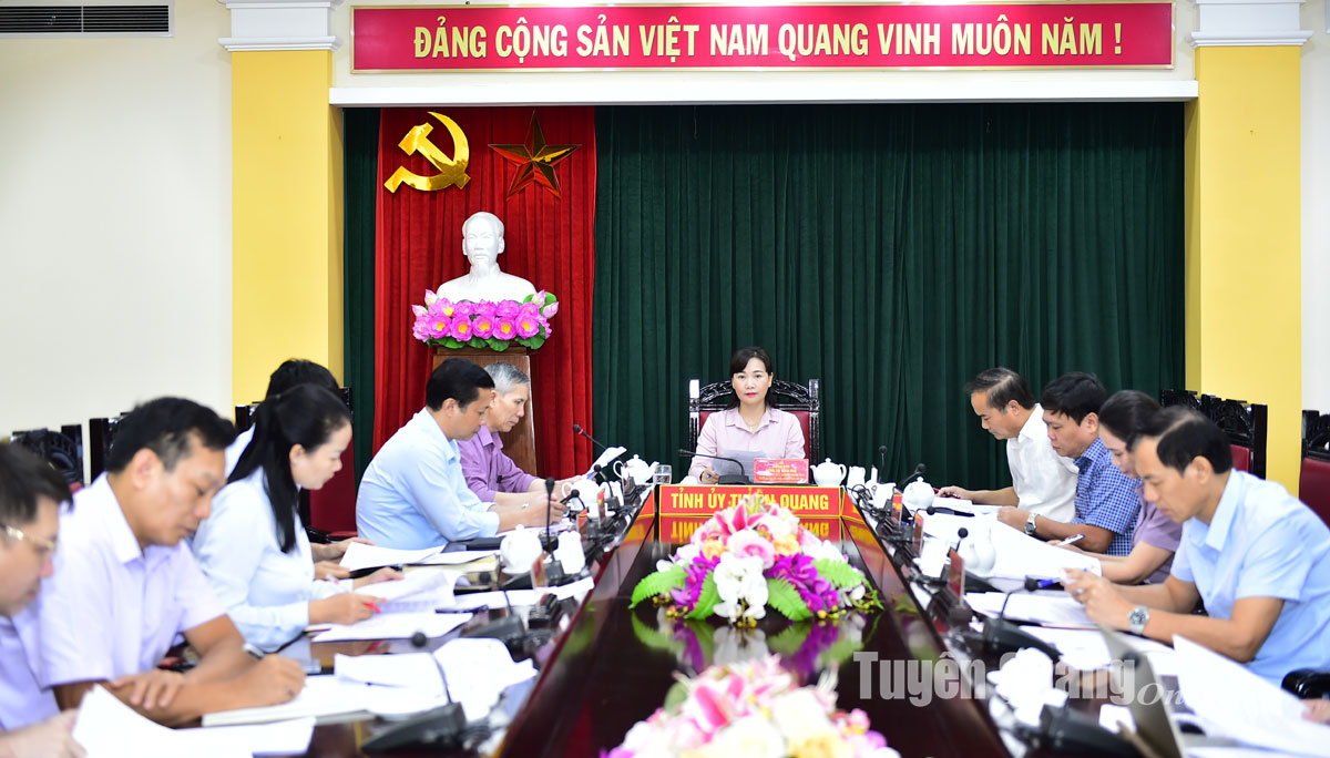 Họp Tiểu ban Tuyên truyền, khánh tiết Đại hội đại biểu Đảng bộ tỉnh lần thứ XVIII