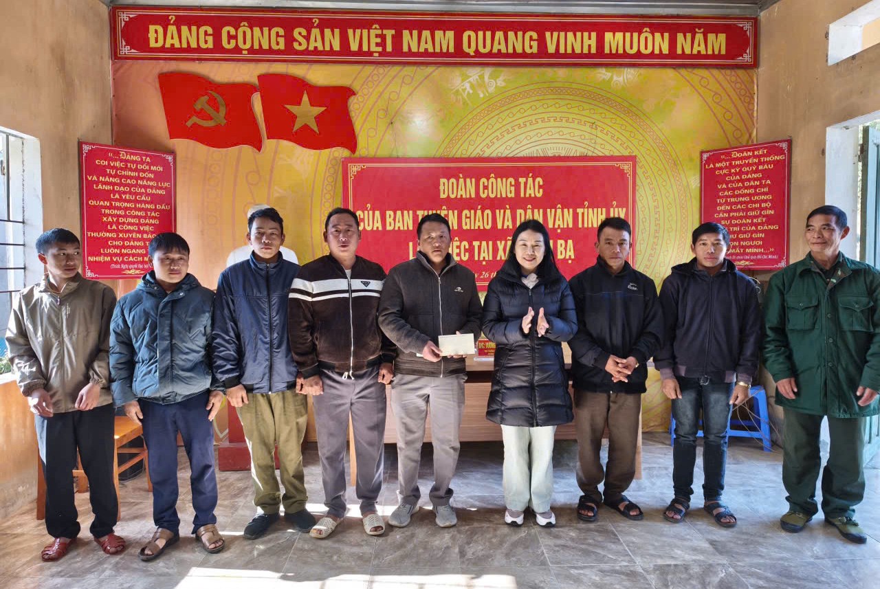 Ban Tuyên giáo và Dân vận Tỉnh uỷ khảo sát, nắm tình hình dân tộc, tôn giáo, công tác dân vận vùng đồng bào dân tộc thiểu số, công tác dân vận chính quyền