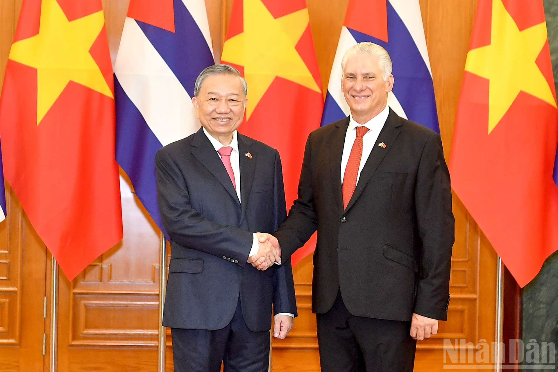 Tổng Bí thư Tô Lâm hội đàm với Bí thư Thứ nhất, Chủ tịch nước Cộng hòa Cuba Miguel Diaz-Canel Bermudez